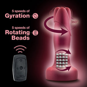 Anal Adventures Matrix Atomic Plug with Remote- Martian Wine