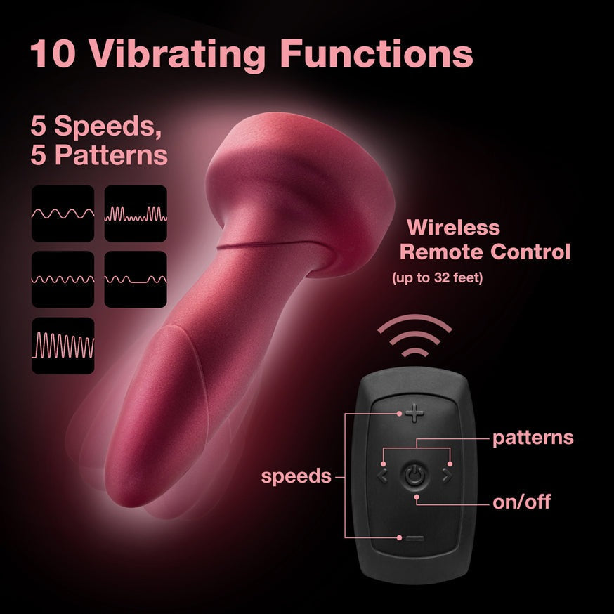 Anal Adventures Matrix Atomic Plug with Remote- Martian Wine
