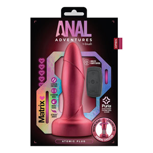 Anal Adventures Matrix Atomic Plug with Remote- Martian Wine