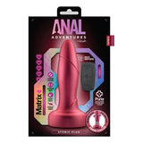 Anal Adventures Matrix Atomic Plug with Remote- Martian Wine
