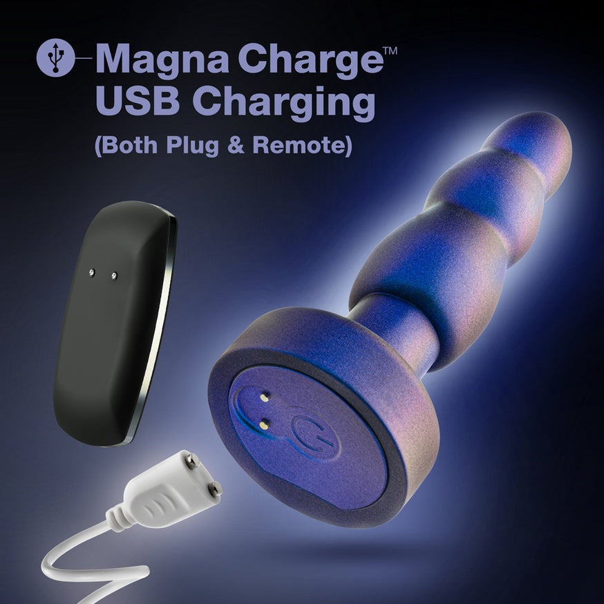 Anal Adventures Matrix Kinetik Plug with Remote- Space Age Blue