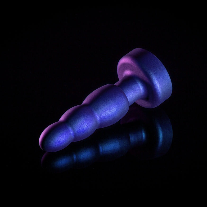 Anal Adventures Matrix Kinetik Plug with Remote- Space Age Blue