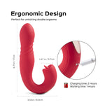 Honey Play Box Joi Thrust App Controlled Thrusting G-spot Vibrator & Tongue Clit Licker