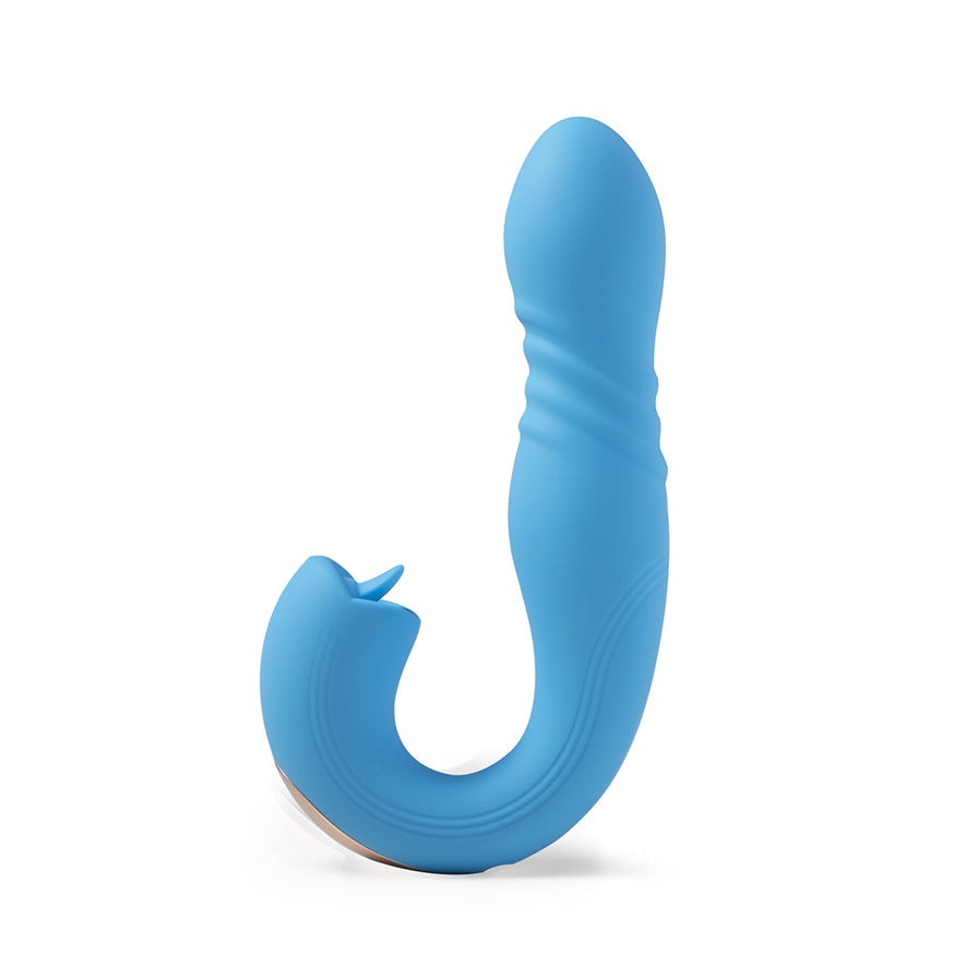 Honey Play Box Joi Thrust App Controlled Thrusting G-spot Vibrator & Tongue Clit Licker