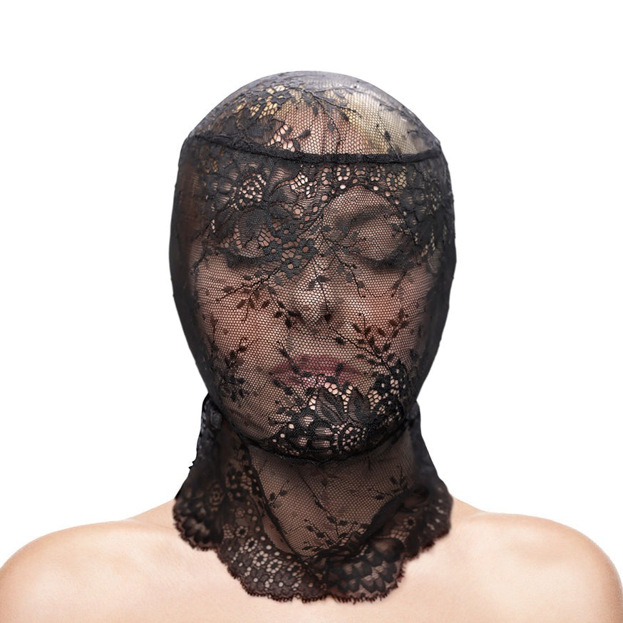 Fetish&Fashion Lace Hood- Black