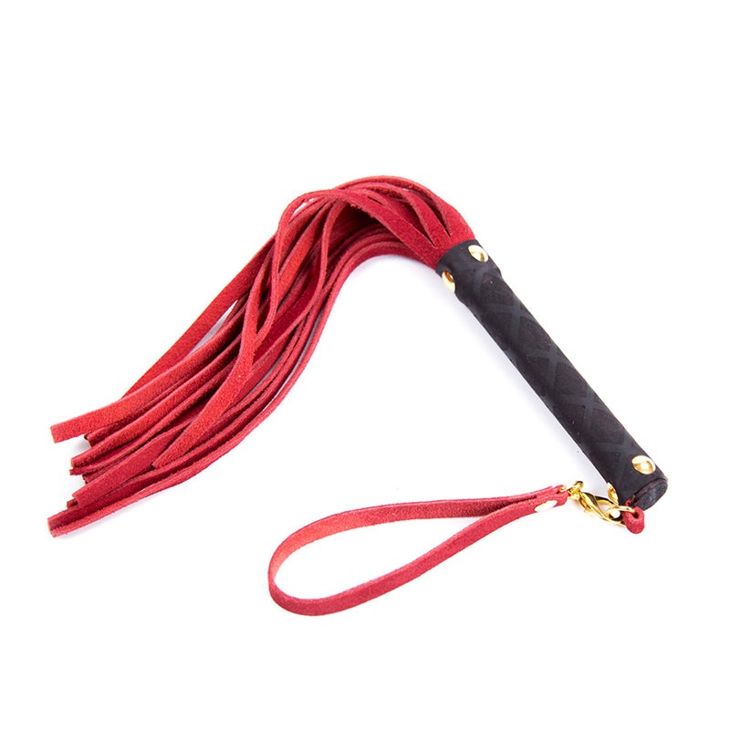 Ple'sur Mini Leather Flogger- Red