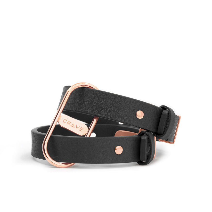 Crave ICON Cuffs- Black/Rose Gold