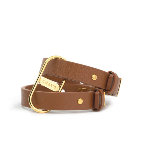 Crave ICON Cuffs- Tan/24kt Gold