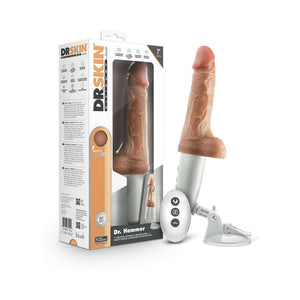 Dr. Hammer Thrusting Dildo with Handle 7in- Beige