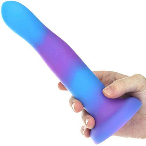 RAVE BY ADDICTION SILICONE 8" GLOW IN THE DARK - BLUE & PURPLE