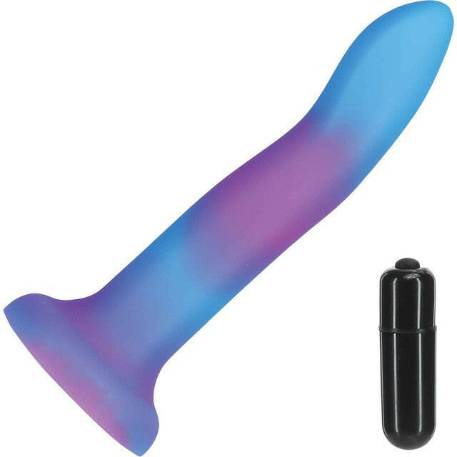 RAVE BY ADDICTION SILICONE 8" GLOW IN THE DARK - BLUE & PURPLE