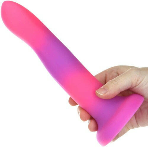 RAVE BY ADDICTION SILICONE 8" GLOW IN THE DARK - PINK & PURPLE