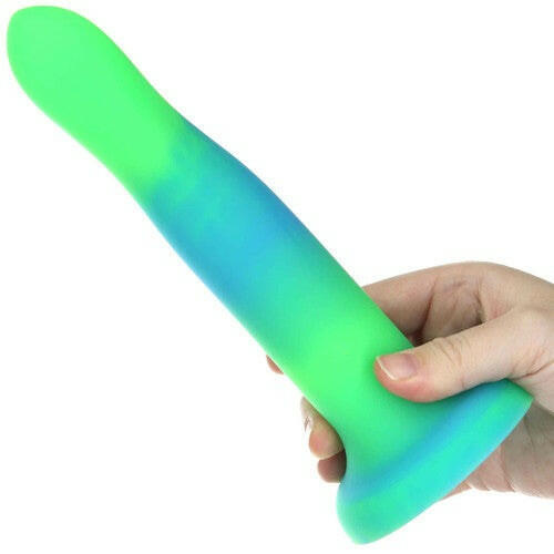 RAVE BY ADDICTION SILICONE 8" GLOW IN THE DARK - BLUE & GREEN