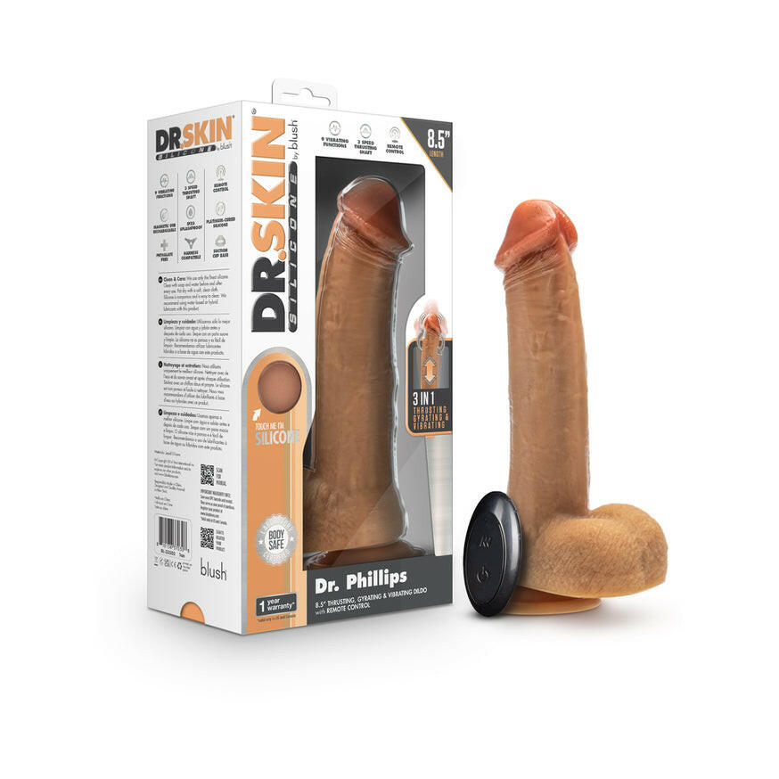 Dr. Phillips Thrusting Dildo 8.5 in. Tan