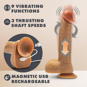 Dr. Phillips Thrusting Dildo 8.5 in. Tan