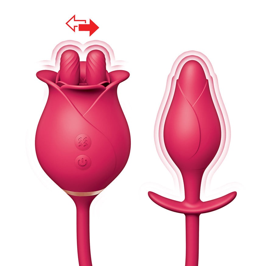 Clit-Tastic Tulip Finger Massager & Pleasure Plug- Red