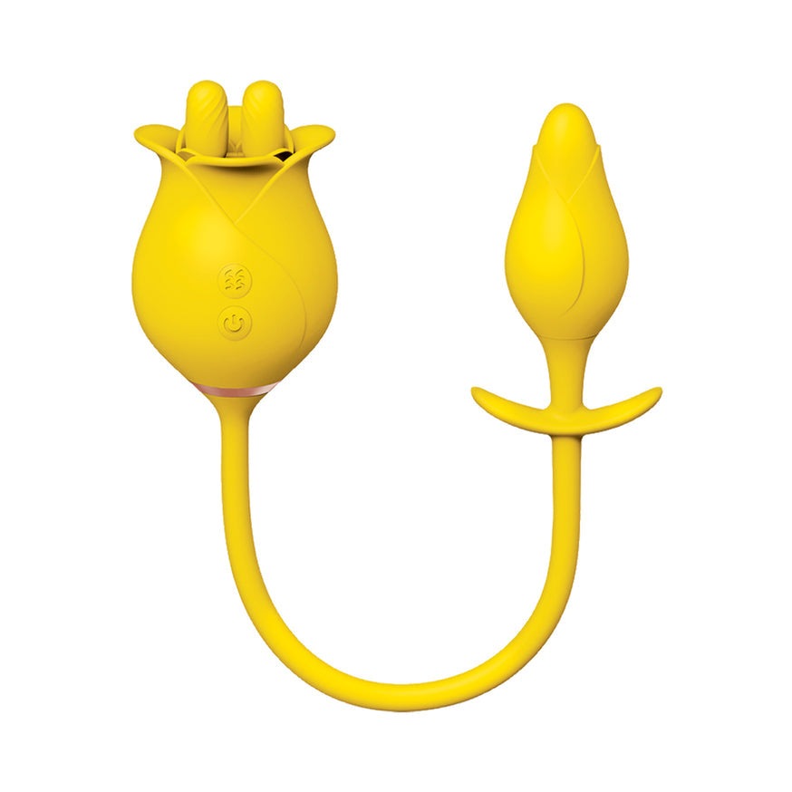 Clit-Tastic Tulip Finger Massager & Pleasure Plug- Yellow