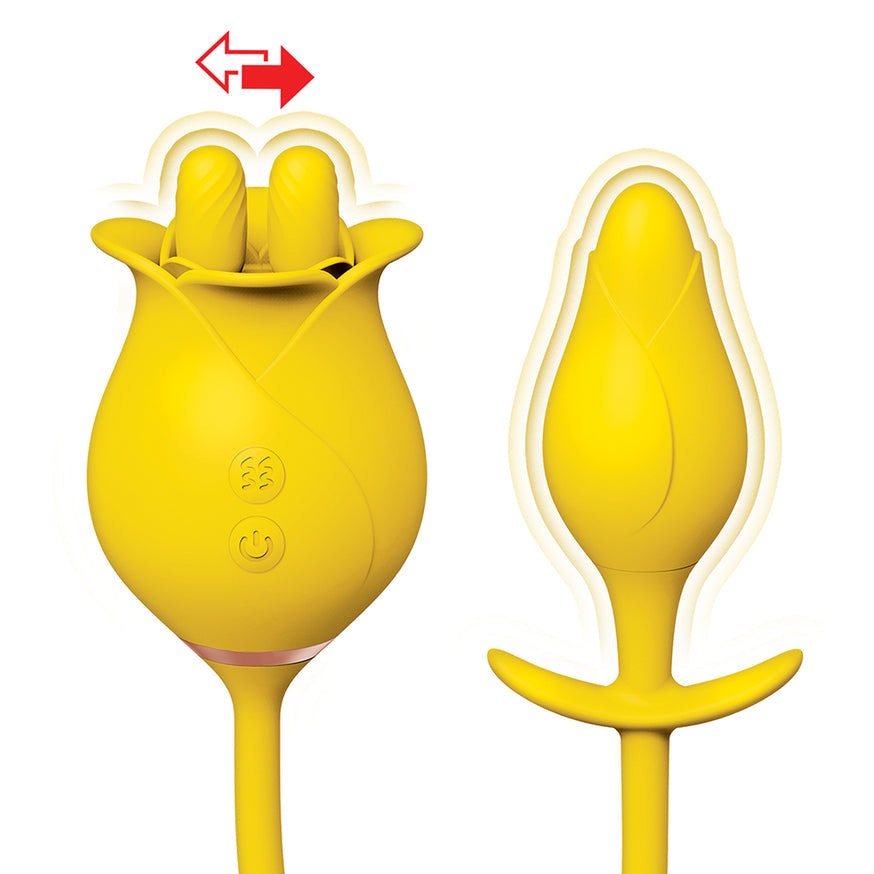 Clit-Tastic Tulip Finger Massager & Pleasure Plug- Yellow