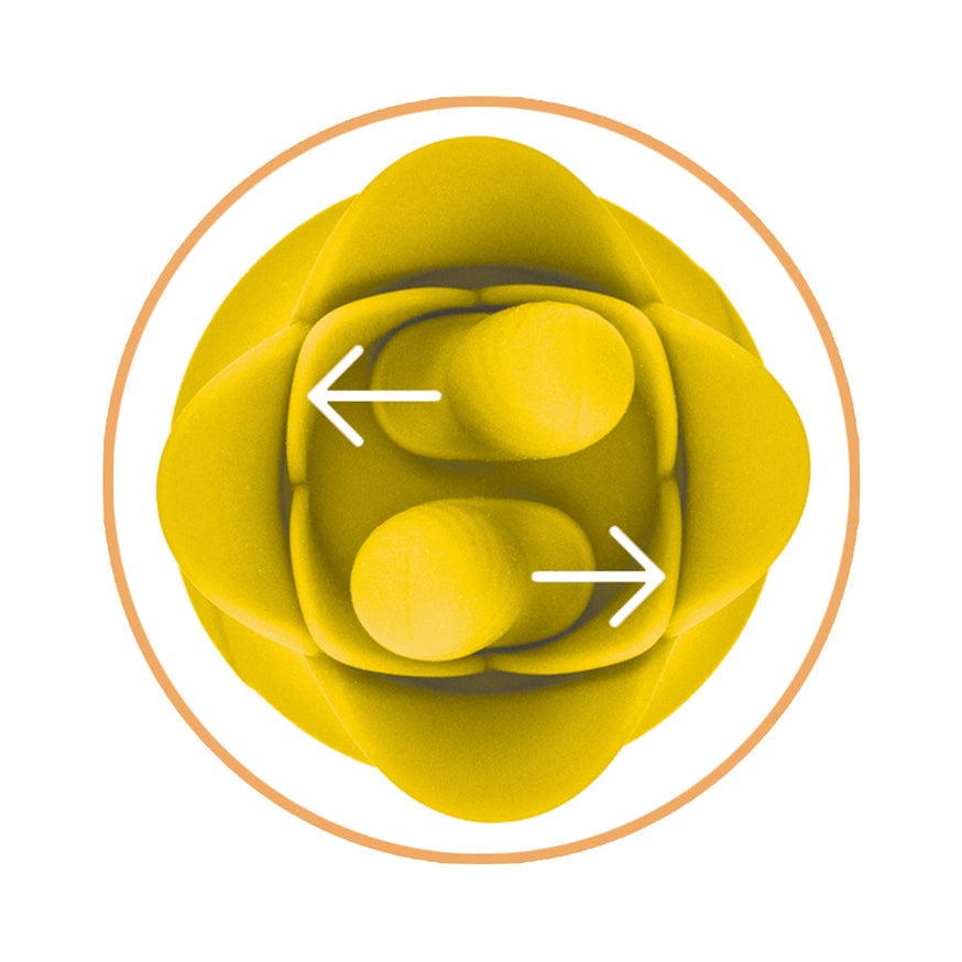 Clit-Tastic Tulip Finger Massager & Pleasure Plug- Yellow