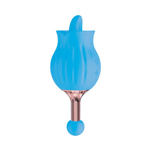Clit-Tastic Rose Bud Dual Massager- Blue