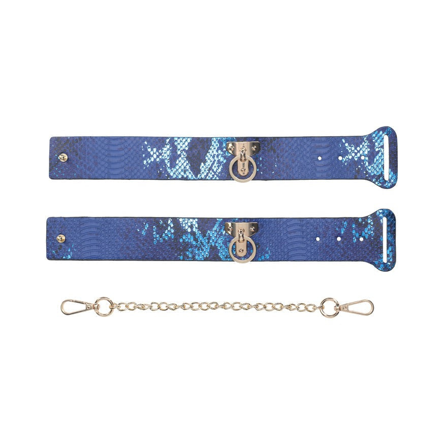 Ouch! International Florence Collection Handcuffs Blue