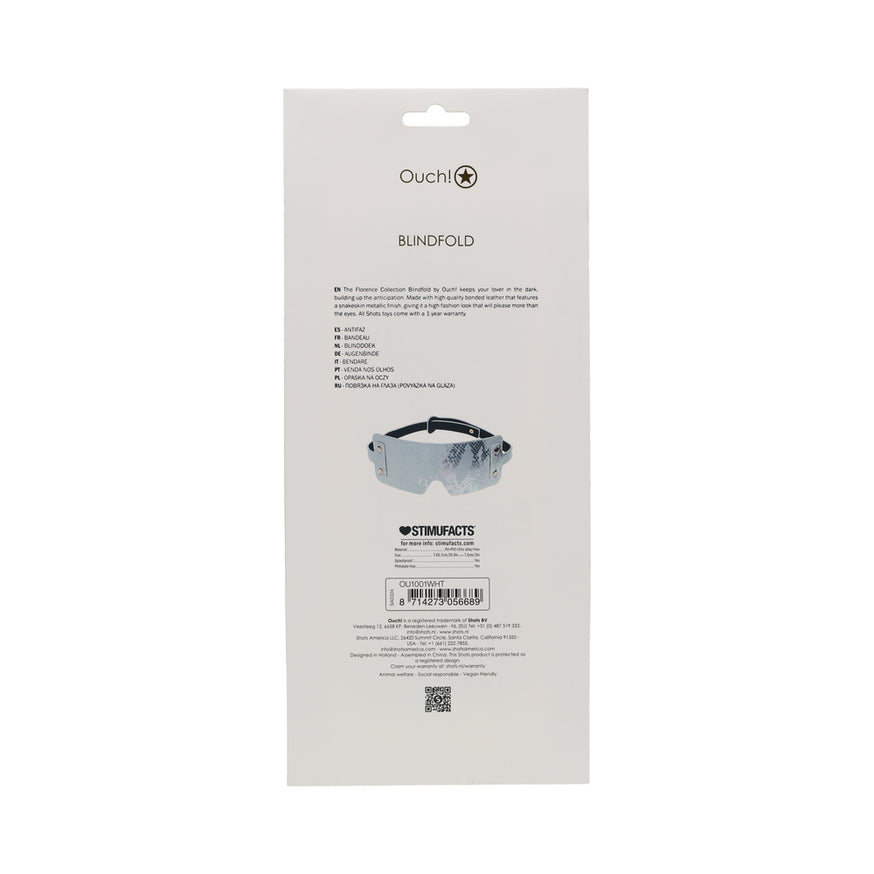 Ouch! International Florence Collection Blindfold- White