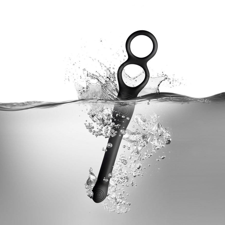 Rocks-Off The-Vibe C-Ring and P-Spot Stimulator- Black