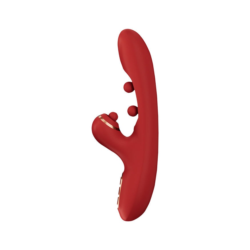 Honey Play Box Tickler Wiggling G-Spot Vibrator & Tapping Clitoral Stimulator- Red