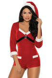 WOMENS SANTA ROMPER COSTUME