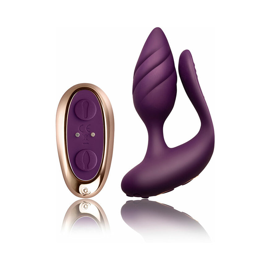 Rocks-Off Cocktail Couples Toy- Burgundy