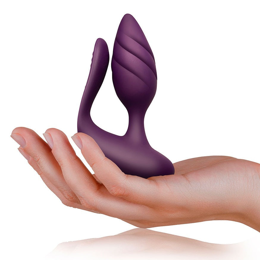 Rocks-Off Cocktail Couples Toy- Burgundy