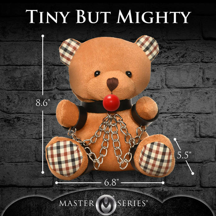 Master Series Teddy Bear Keychain-Gagged