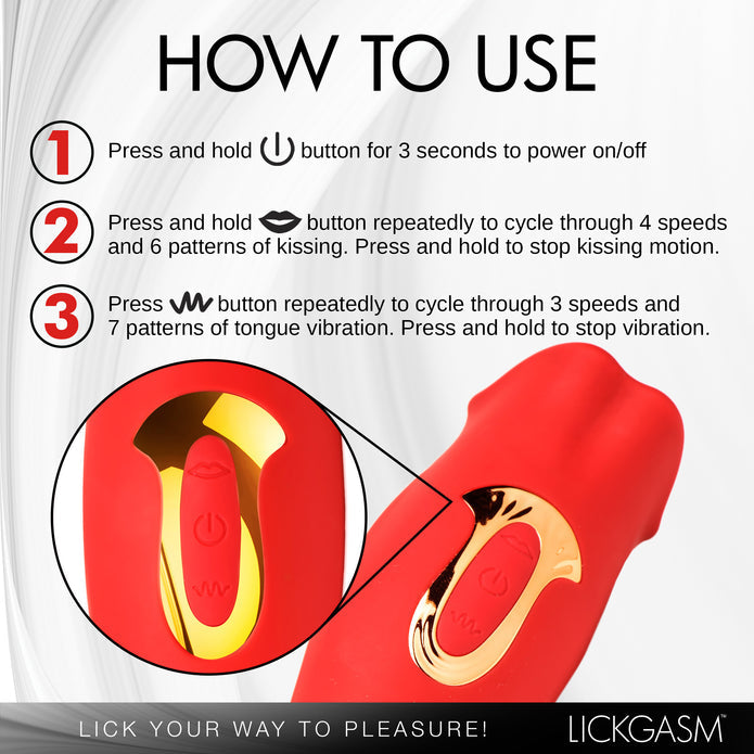 Lickgasm Kiss & Tell Mini Kissing & Vibrating