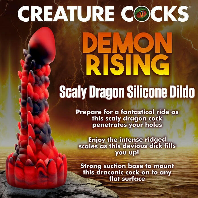 Creature Cocks Demon Rising Scaly Dragon Silicone Dildo