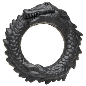 Black Caiman Silicone Cock Ring