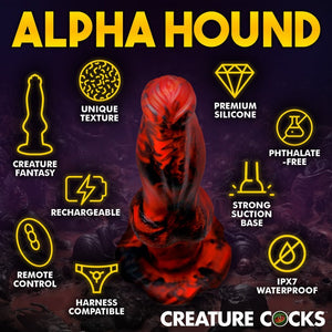 Hell Wolf Thrusting & Vibrating Silicone Dildo