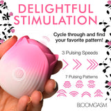 Bloomgasm Pulsing Petals Throbbing Rose Stimulator - Pink