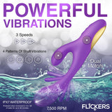 Tri-Flick Flicking Silicone Rabbit Vibrator