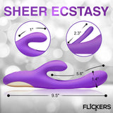 Tri-Flick Flicking Silicone Rabbit Vibrator