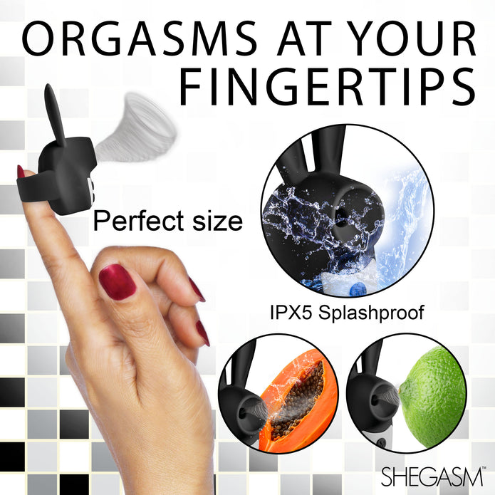 Shegasm Sucky Bunny Clit Stimulator - Black