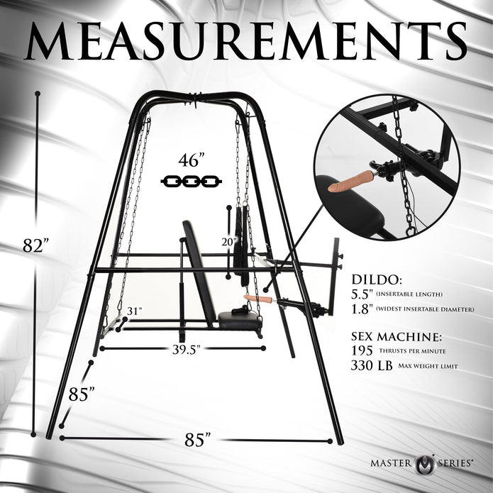 Master Series Throne Deluxe Adjustable Sling with Sex Machine