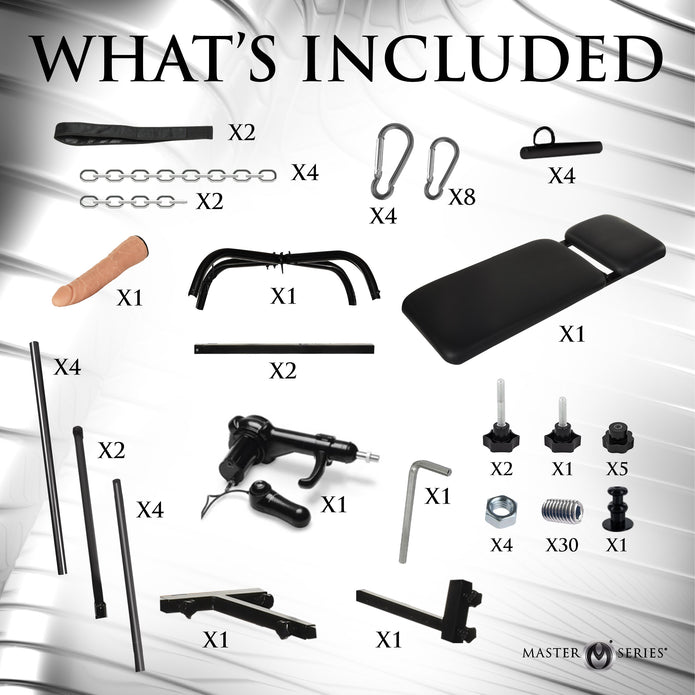 Master Series Throne Deluxe Adjustable Sling with Sex Machine