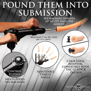 Master Series Throne Deluxe Adjustable Sling with Sex Machine