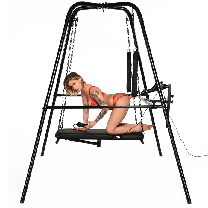 Master Series Throne Deluxe Adjustable Sling with Sex Machine