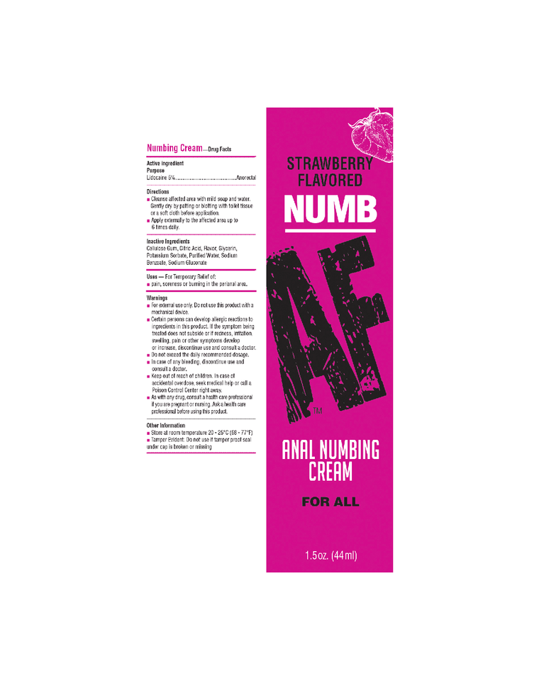 Numb AF Anal Numbing Cream- Strawberry