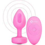B-Vibe Vibrating Heart Shape Jewel Plug Pink S/M