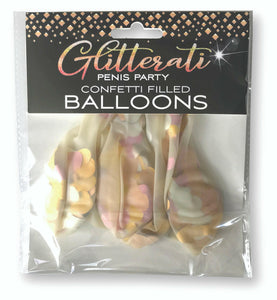 Glitterati Penis Confetti Balloons