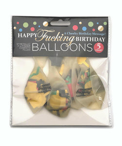 Happy Fucking Birthday FU Finger Confetti Balloons