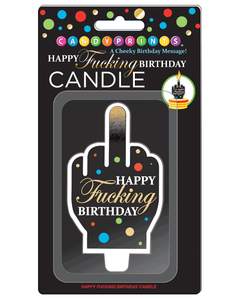 Happy Fucking Birthday FU Finger Candle