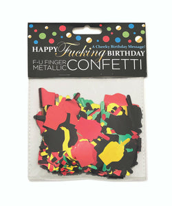 Happy Fucking Birthday FU Finger Confetti